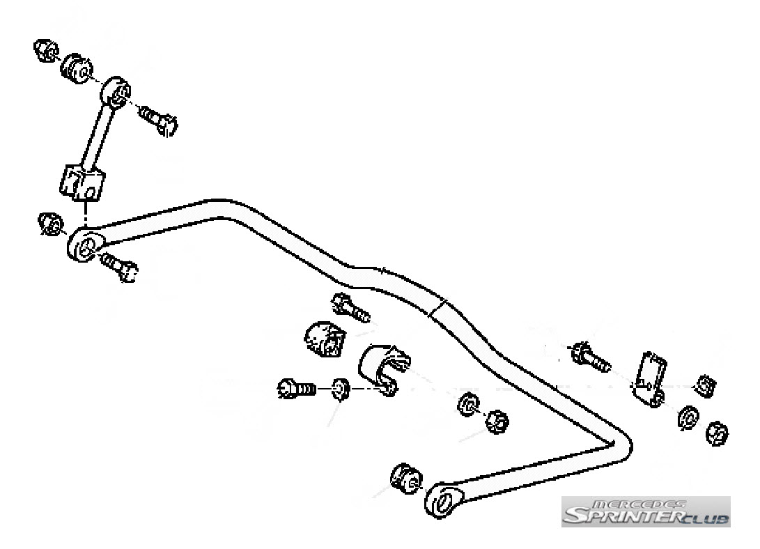 Задний стабилизатор Мерседес Спринтер 1995-2006